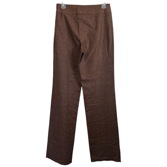 ETRO Dark Brown Micro Plaid Wool Blend Italian Pants Size 40/ US 4 - Picture 9 of 12